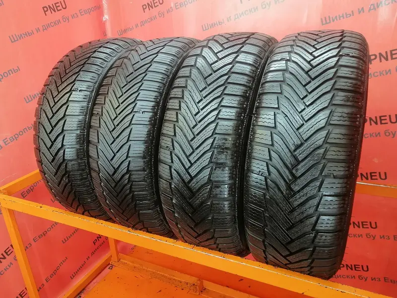 Комплект б/у шин 195/55 R16 Michelin Alpin 6, фото 1