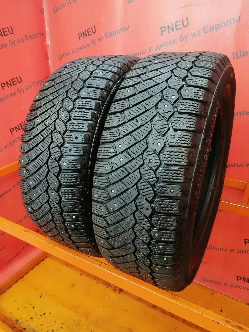 Пара б/у шин 215/55 R16 Continental ContiIceContact