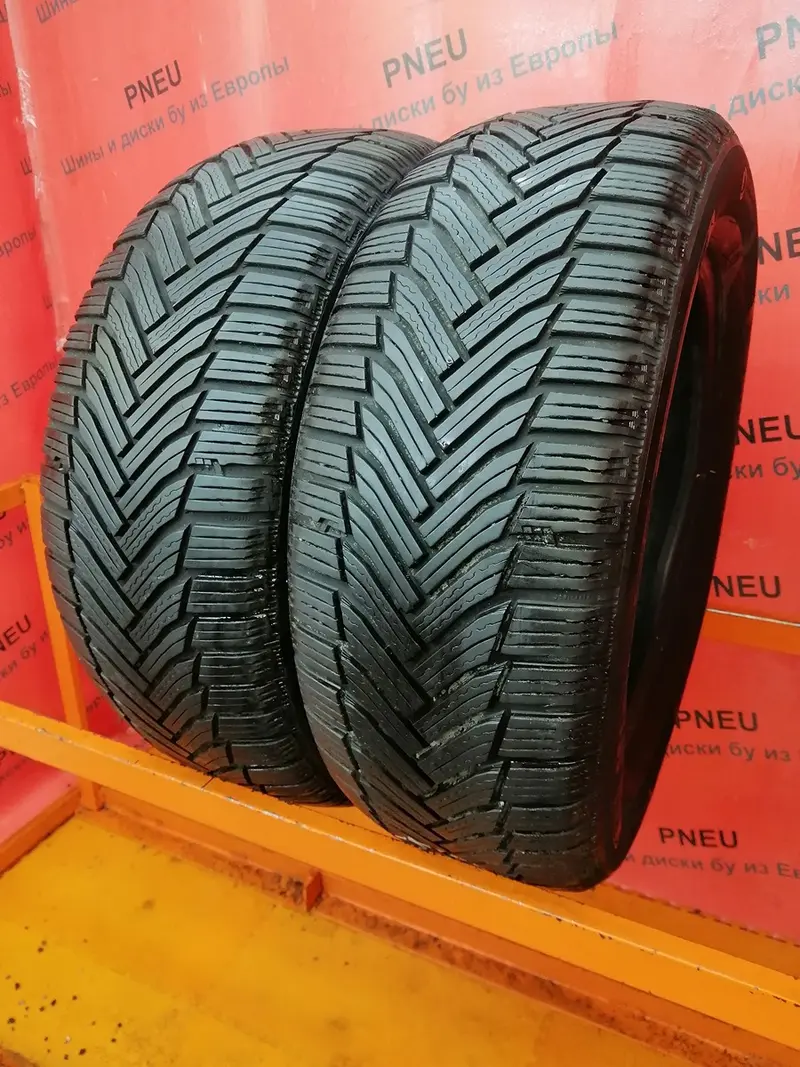 Пара б/у шин 215/55 R16 Michelin Alpin 6