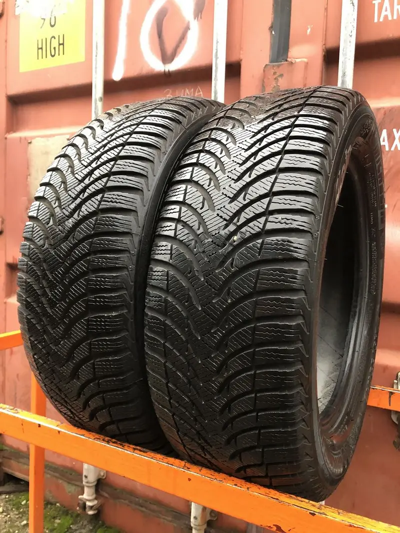 Пара б/у шин 215/55 R16 Michelin Alpin A4, фото 1