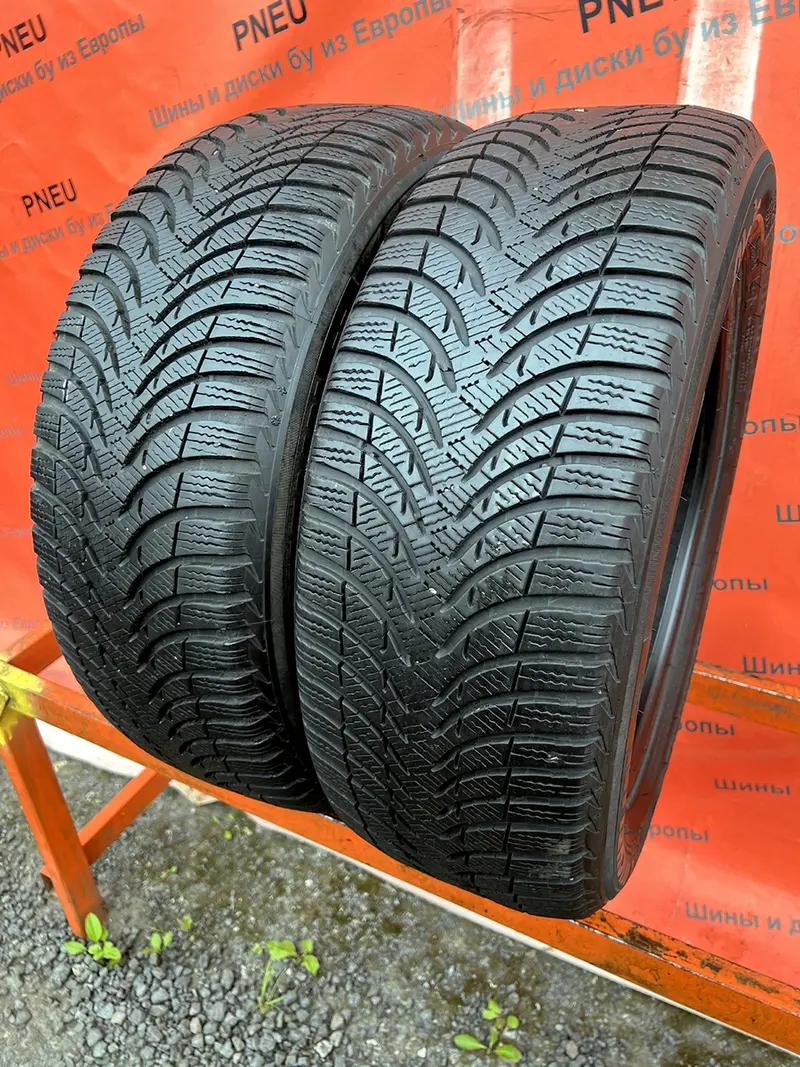 Пара б/у шин 215/55 R17 Michelin Alpin A4
