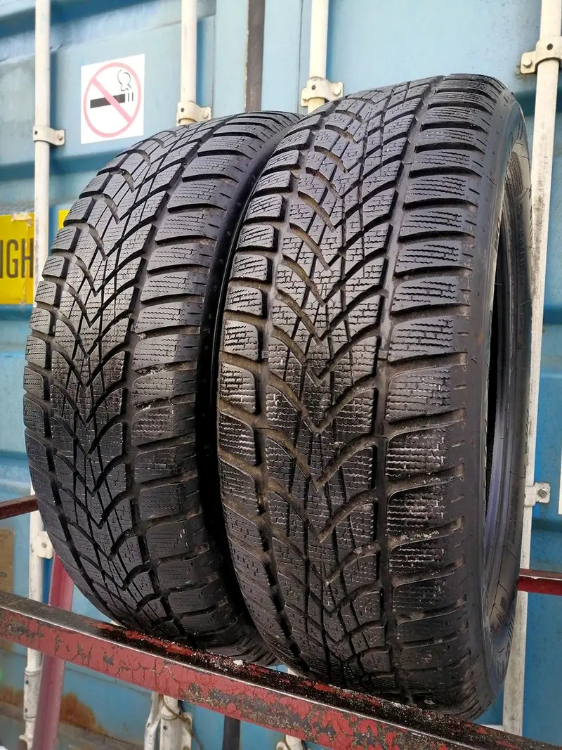 Пара б/у шин 215/55 R18 Dunlop SP Winter Sport 4D RunFlat MOE, фото 1