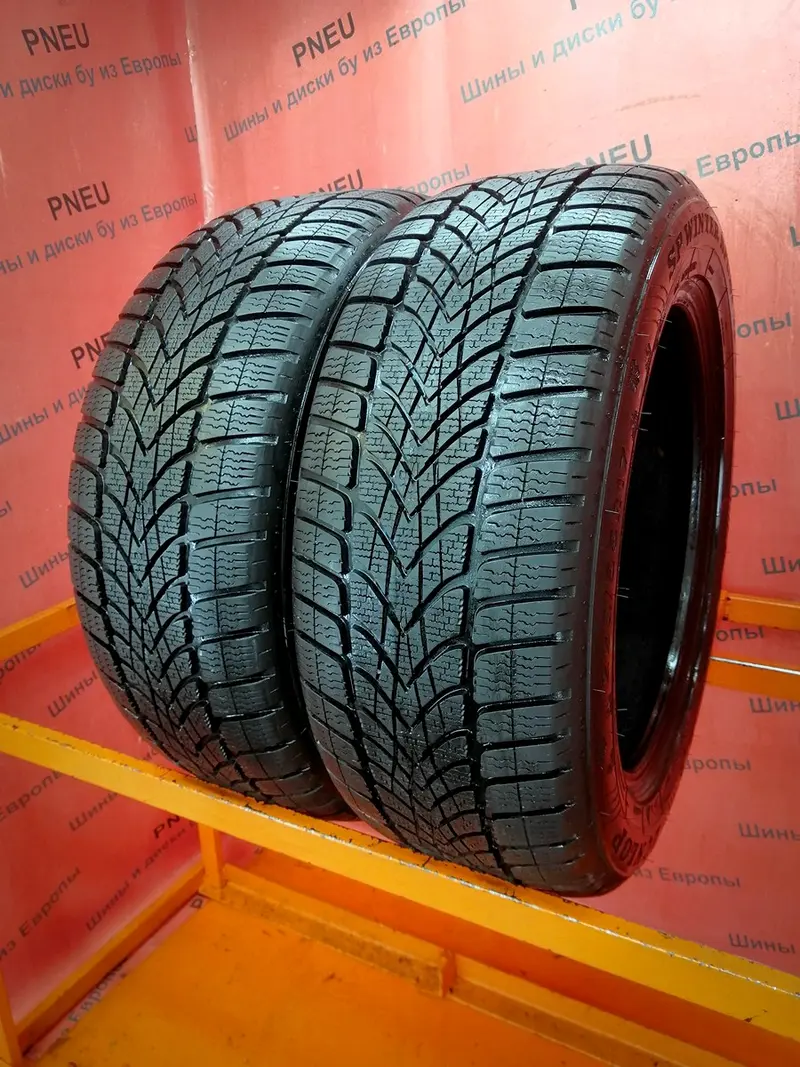 Пара б/у шин 225/55 R17 Dunlop SP Winter Sport 4D RunFlat, фото 1